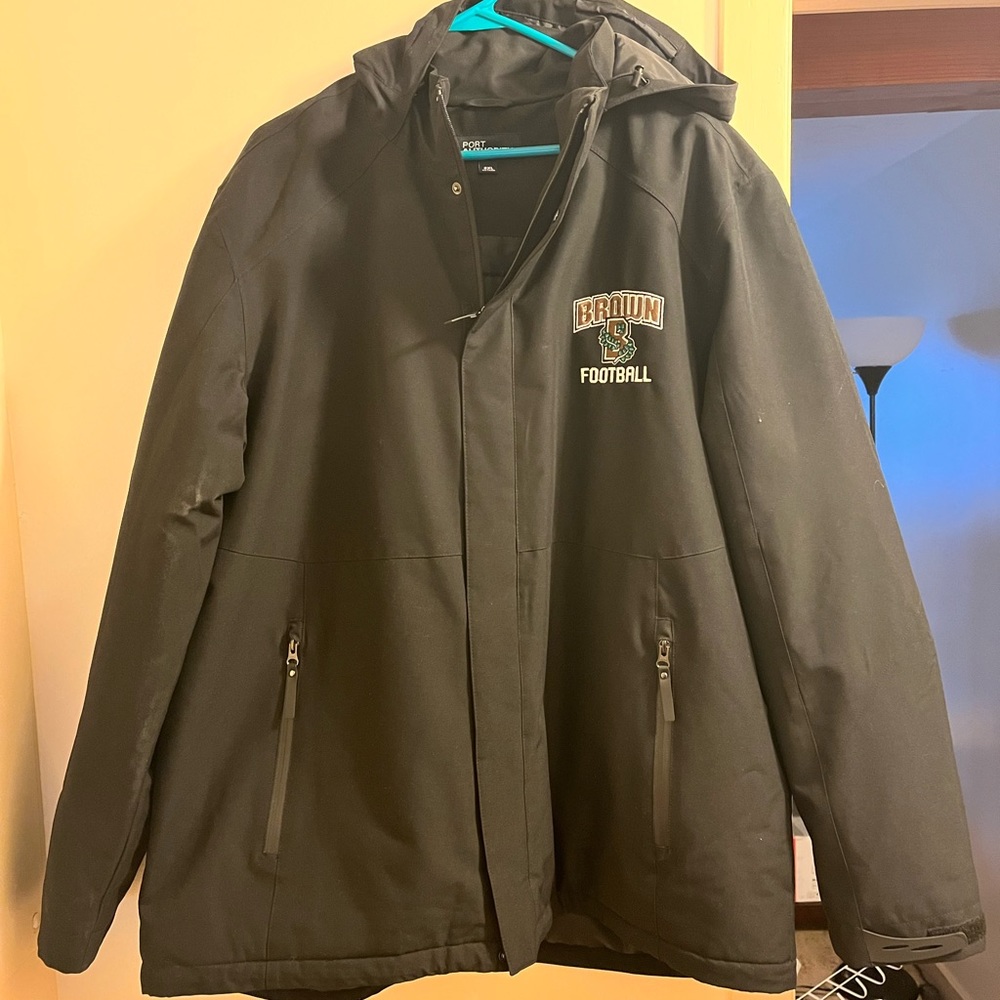 NWOT Brown Football Port Authority Black XXL Winter Jacket